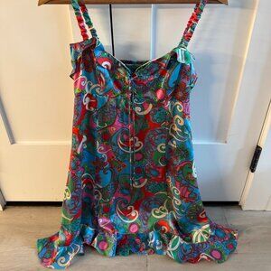 Betsey Johnson Silk Print Mini Dress